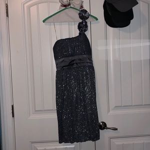 fun grey sparkly formal dress. only worn once.